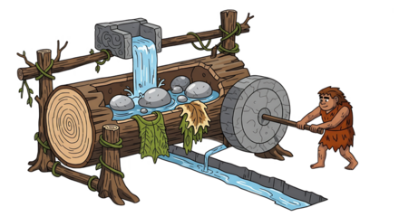 A washing machine in the Stone Age