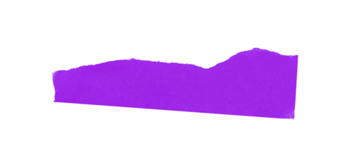 Purple torn paper isolated on transparent background