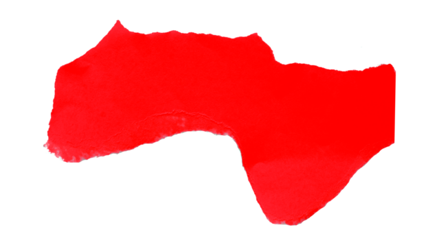 Red torn paper isolated on transparent background