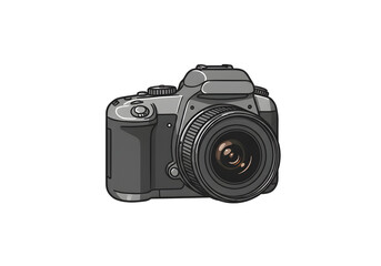 Fototapeta premium Dslr camera illustration for photography or technology concepts