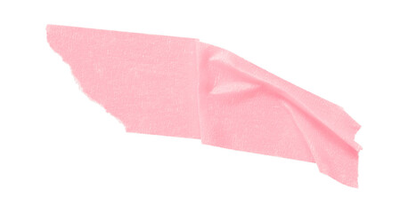 Fototapeta premium Separate pink torn paper tape on transparent background
