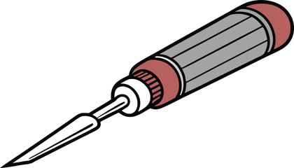 Fototapeta premium Precisely crafted awl tool for detailed crafting and precise marking on various materials