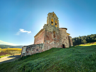 Obraz premium Church of St. John the Baptist in Nogales de Pisuerga, Palencia