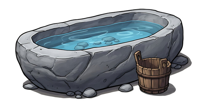 A bathtub in the Stone Age