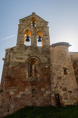 Bell gable of San Juan Bautista Church in Nogales de Pisuerga, Palencia