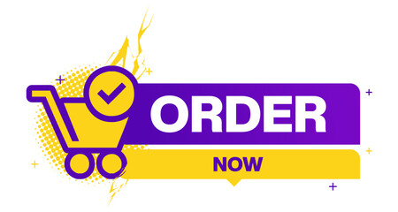 order now poster banner graphic design icon logo sign symbol social media website coupon. vectore eps