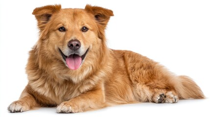 Fototapeta premium A golden dog lying down