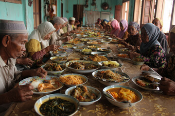 Dining room for seniors to eat together in a family atmosphere