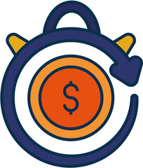 Icon Pack of Global Recession ,Outline Color – Economy, Finance & Business Crisis Icons