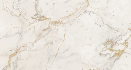 Naklejka premium Elegant White Marble Texture with Golden Veins Luxurious Natural Stone Surface.