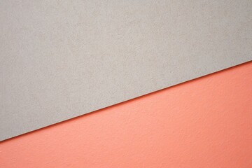 Fototapeta premium Geometric background with two contrasting colors gray and coral pink