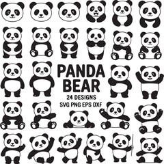 Panda Bundle Vector – Cute and Wild Panda Silhouette Collection

Panda Head and Full Body Vector Bundle – Cartoon and Wildlife Design

Panda Silhouette Bundle – Animal Clipart Set for Logo, Art, and D