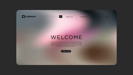 Modern website template with welcome message offers sleek design for business landing page