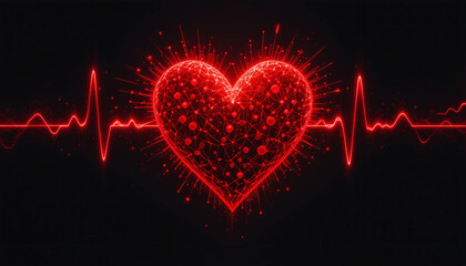 heart beat on monitor