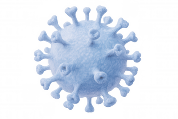 3d rendering depicting virus cell surface proteins, detailed structural model revealing viral morphology against transparent backdrop