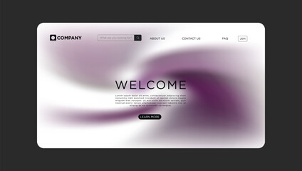Elegant welcome page for modern business website with clean design and calming purple gradient background