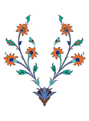 Summer Palace Royal Floral Wallpaper vector 