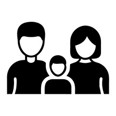 Family graphic vector illustration of mother father and child for web design and print use