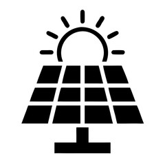 Solar panel energy renewable sun power electricity clean technology photovoltaic system icon vector