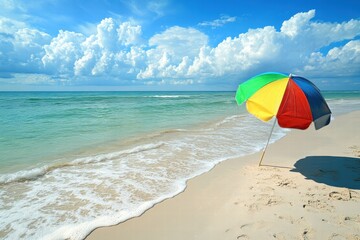 Tropical beach with clear blue water