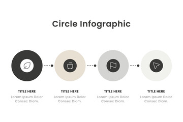 Circle infographic design template with Icons for presentations, workflow, or process diagram