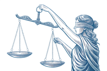 Elegant Scales Of Justice on  AI generated by PNG
