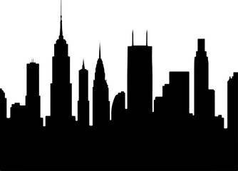 Fototapeta premium vector illustration of a silhouette of the city, skyline, city, silhouette, vector, cityscape, building, architecture, buildings, illustration, tower, sky, skyscraper, urban, business, downtown, dubai