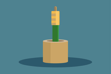 Bamboo Toothbrush Holder on Stone Surface