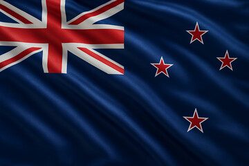 Waving new zealand flag