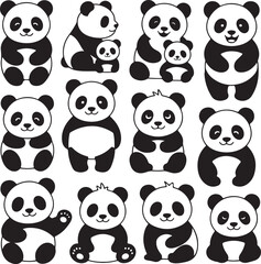 Panda Bundle Vector – Cute and Wild Panda Silhouette Collection

Panda Head and Full Body Vector Bundle – Cartoon and Wildlife Design

Panda Silhouette Bundle – Animal Clipart Set for Logo, Art, and D