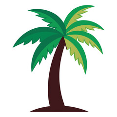 Idyllic Getaway Palm Tree Illustration
