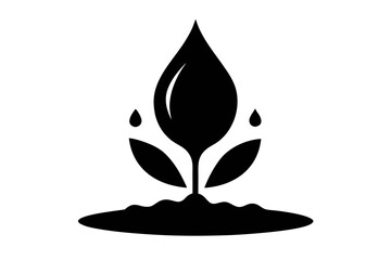 Black Ink Droplet Blooming in Water Against a Pure White