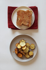 Golden Fried Toast and Crispy Potato Chips
