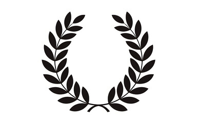 Laurel wreath on white background