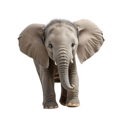 Fototapeta premium Cute baby elephant on a transparent background PNG