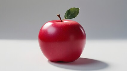 Red apple on black background looking fresh and healthy