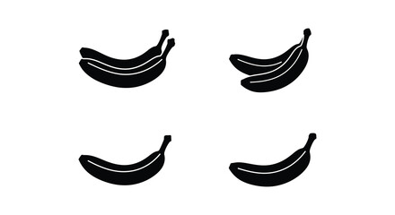 Fototapeta premium Banana Fruit Silhouette Pattern Simple Minimalist Design for Graphic Applications