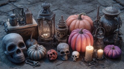 various accessories on Halloween