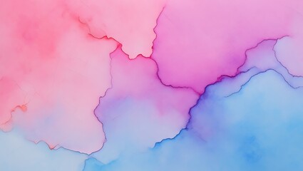 Obraz premium Abstract Watercolor Painting in Pink Purple and Blue Background