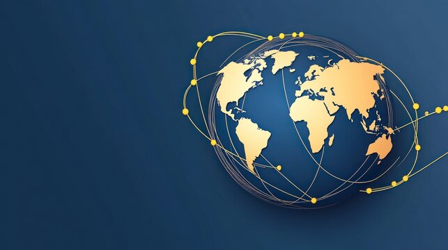Global connectivity concept illustrating a networked world for international business and - Powered by Adobe