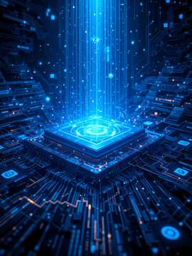 the background and highlights multicurrency credit platform is transforming global financial governance and mitigating FX, blue colors, aspect ratio 3:1
