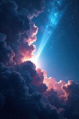 Ethereal blue gamma-ray burst illuminates cosmic dust clouds , dark matter, cosmic