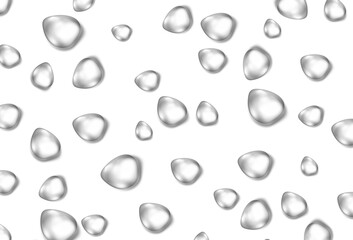 Realistic water drops. PNG drops, condensation on the window, transparent water drop. Abstract water drops, bubbles on transparent background, digital liquid design