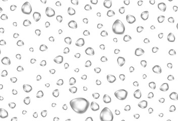 Realistic water drops. PNG drops, condensation on the window, transparent water drop. Abstract water drops, bubbles on transparent background, digital liquid design