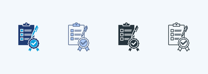 Quality Control Multiple Style Icon Collection