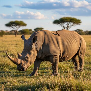 rhino in the wild