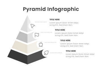 Pyramid infographic design element template layout vector for presentation banner report