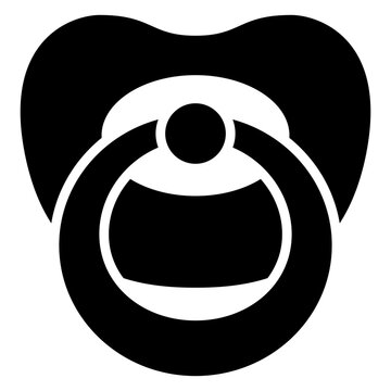 Icono silueta de la parte trasera de un chupete para beb&eacute; 