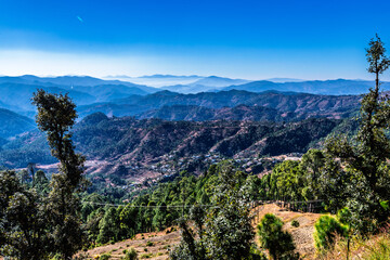 Naklejka premium Himalayan Landscapes in Ranikhet and Almora in Kumaon region of Uttarakhand, India