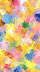 Vibrant, abstract painting with colorful blots